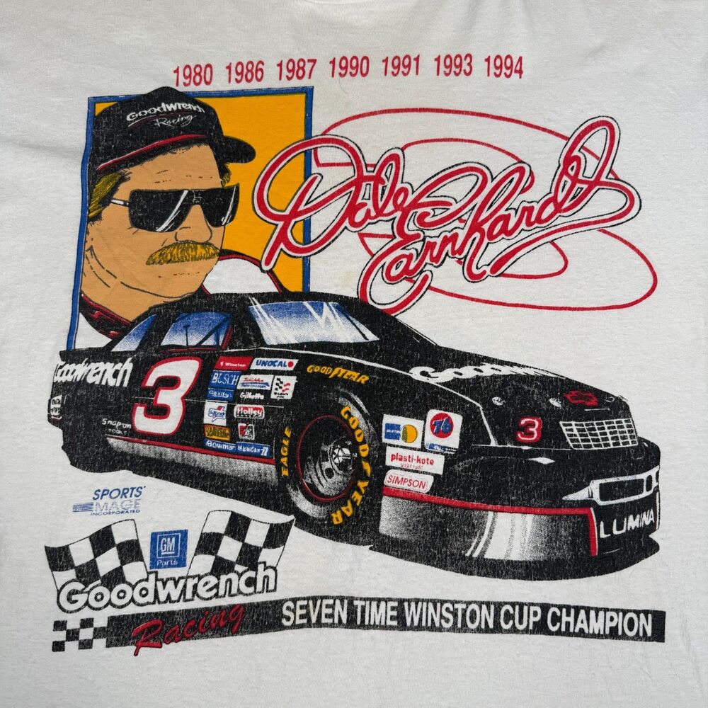 VTG 90s Dale Earnhardt Shirt Mens XL Winston 7 Time Champion NASCAR Goodwrench